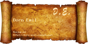 Dorn Emil névjegykártya